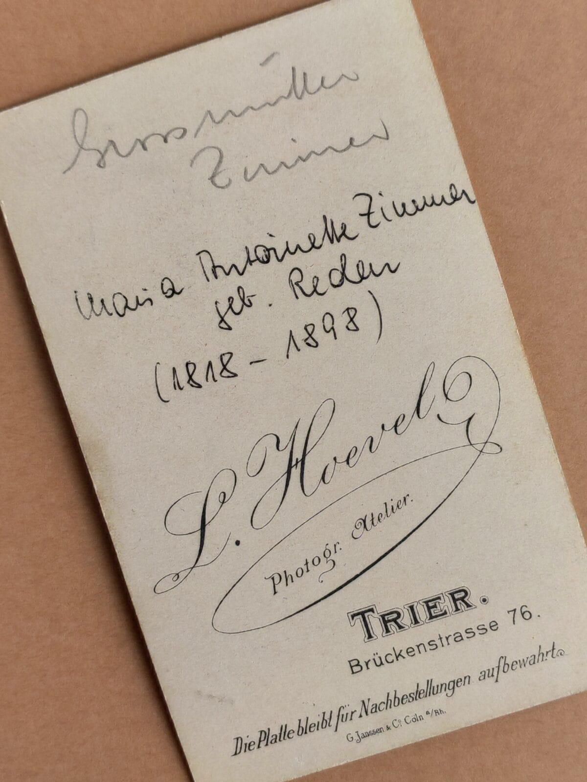 Hoevel Trier, Maria Antonina