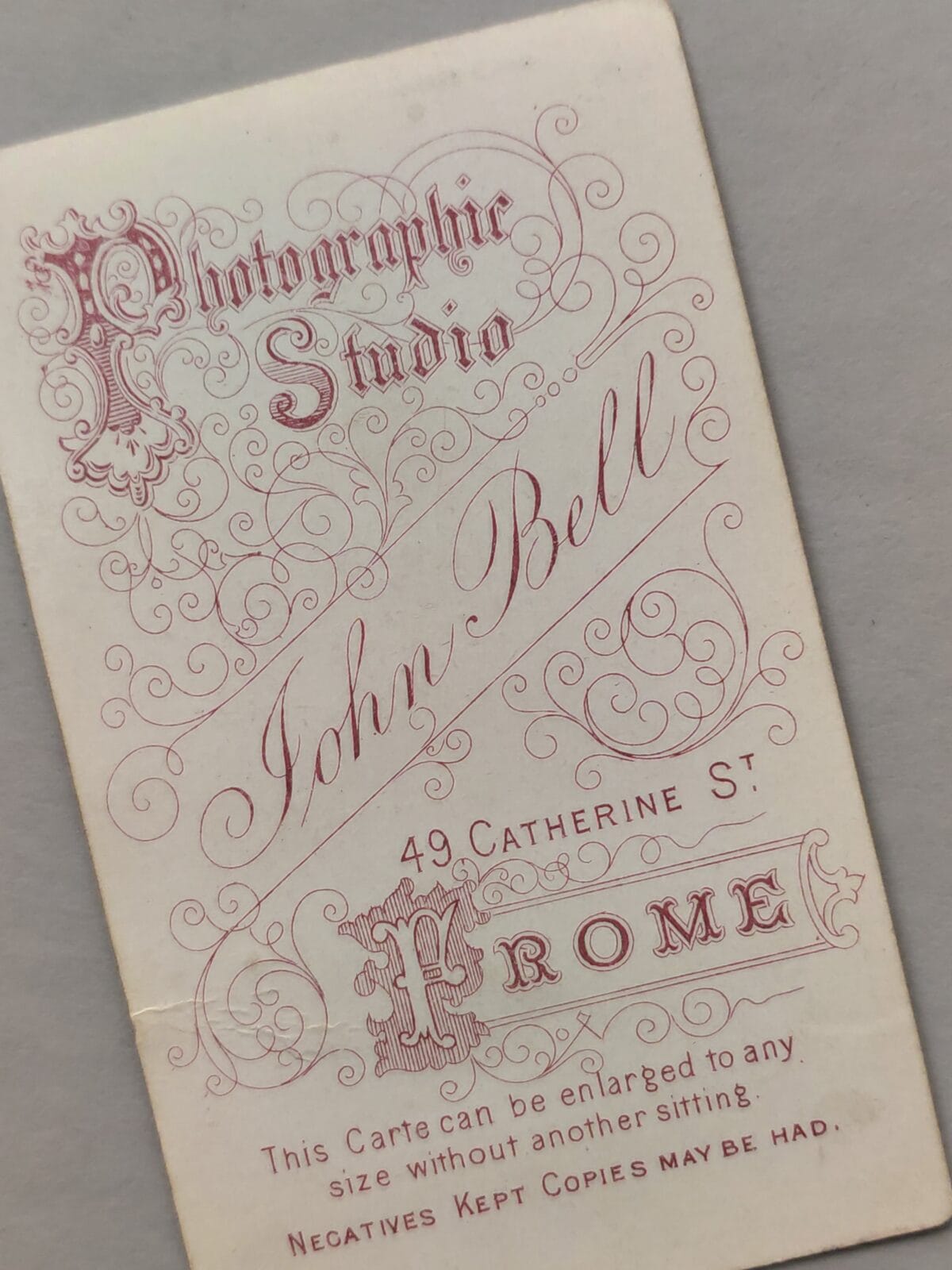 John Bell Frome, Od cieśli do fotografa